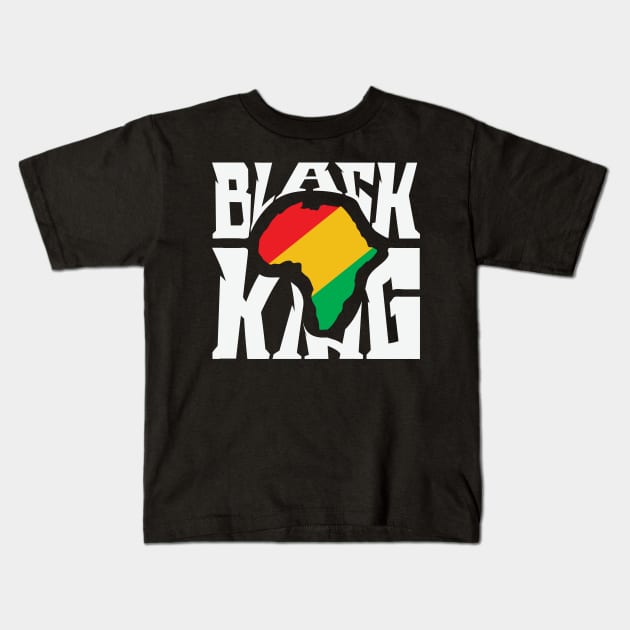 Black King, Black History Month, Black Lives Matter, African American History Kids T-Shirt by UrbanLifeApparel